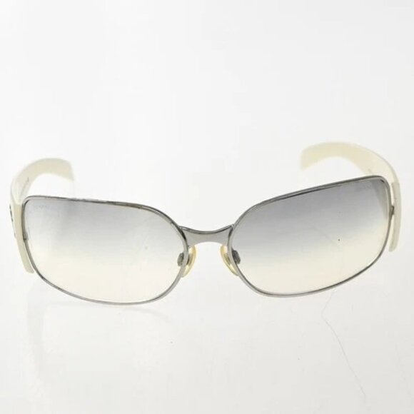 CHANEL CC Logo Sunglasses Eye Wear Plastic White Gray Italy 4115 05RF985 main image 7